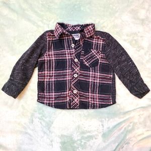 Plaid Button Down Shirt Kids 12M